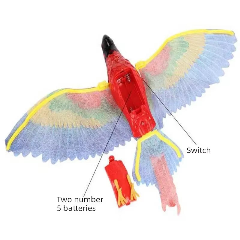 Electric Parrot Hanging Wire Circling Parrot Bird Cat Toy Funny Self-Hey Automatic Scratch Cat Stick Eagle Cat Interactive Toy