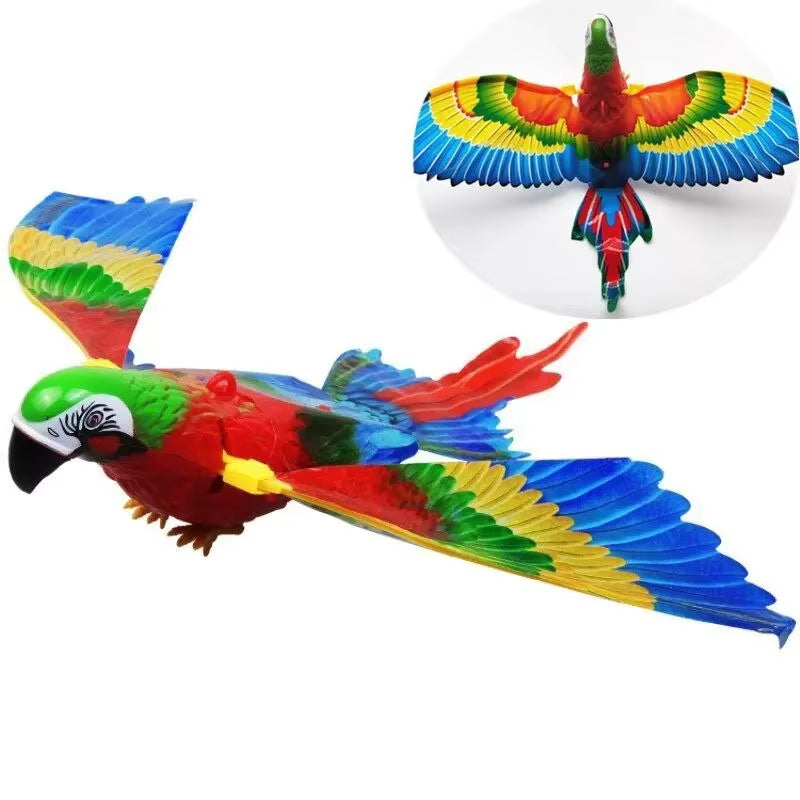 Electric Parrot Hanging Wire Circling Parrot Bird Cat Toy Funny Self-Hey Automatic Scratch Cat Stick Eagle Cat Interactive Toy